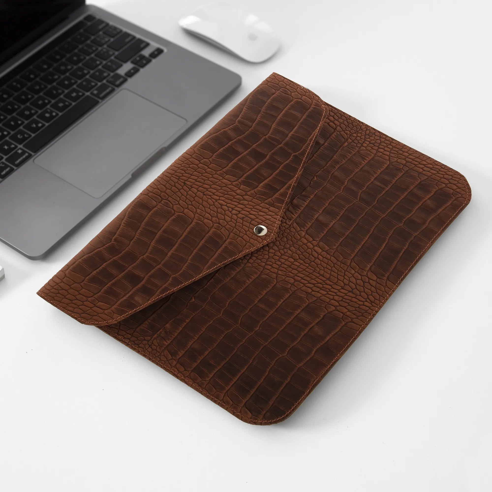 Premium Genuine Leather MacBook Case - Slim Protective Cover for MacBook Air/Pro (13, 15 inch) | Perfect for Work, Travel & Everyday Use