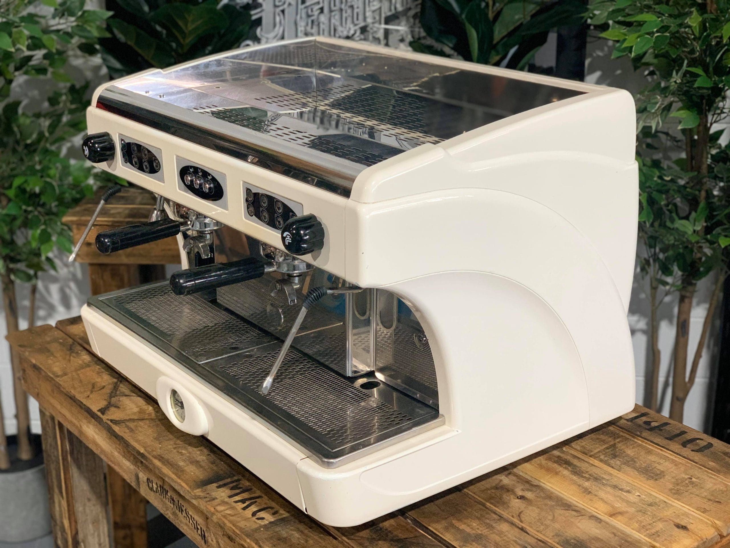 Astoria Calypso 2 Group Commercial Espresso Machine in White - Perfect for Coffee Shops, Restaurants & Offices
