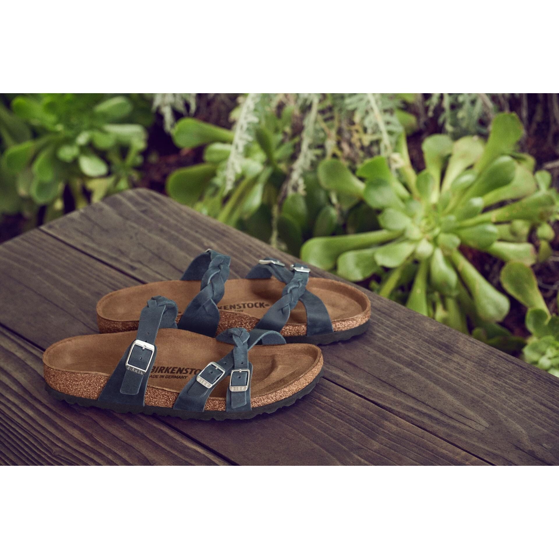 BIRKENSTOCK Franca Braided Leather Sandals for Women - Comfortable Oil Leather Slides with Arch Support | Perfect for Beach, Vacation & Summer Outfits