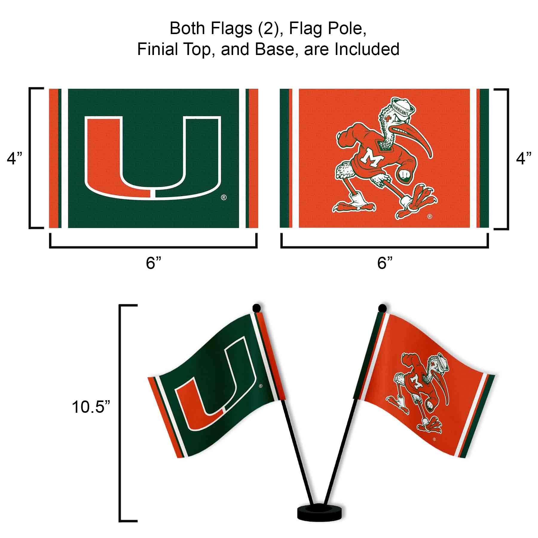 WinCraft Hurricanes Desk & Tabletop Flags - Perfect for Home, Office, and Game Day Decorations