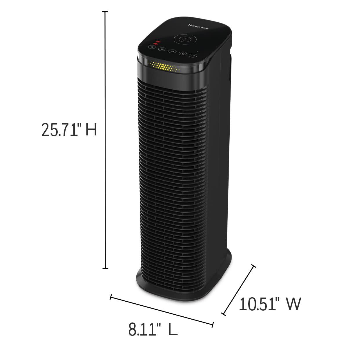 Honeywell InSight HEPA Air Purifier for Large Rooms up to 200 sq ft - Smart Air Quality Sensor, Auto Mode, Allergen & Dust Reduction - Ideal for Bedrooms, Living Rooms, Home Offices - Black HPA180B