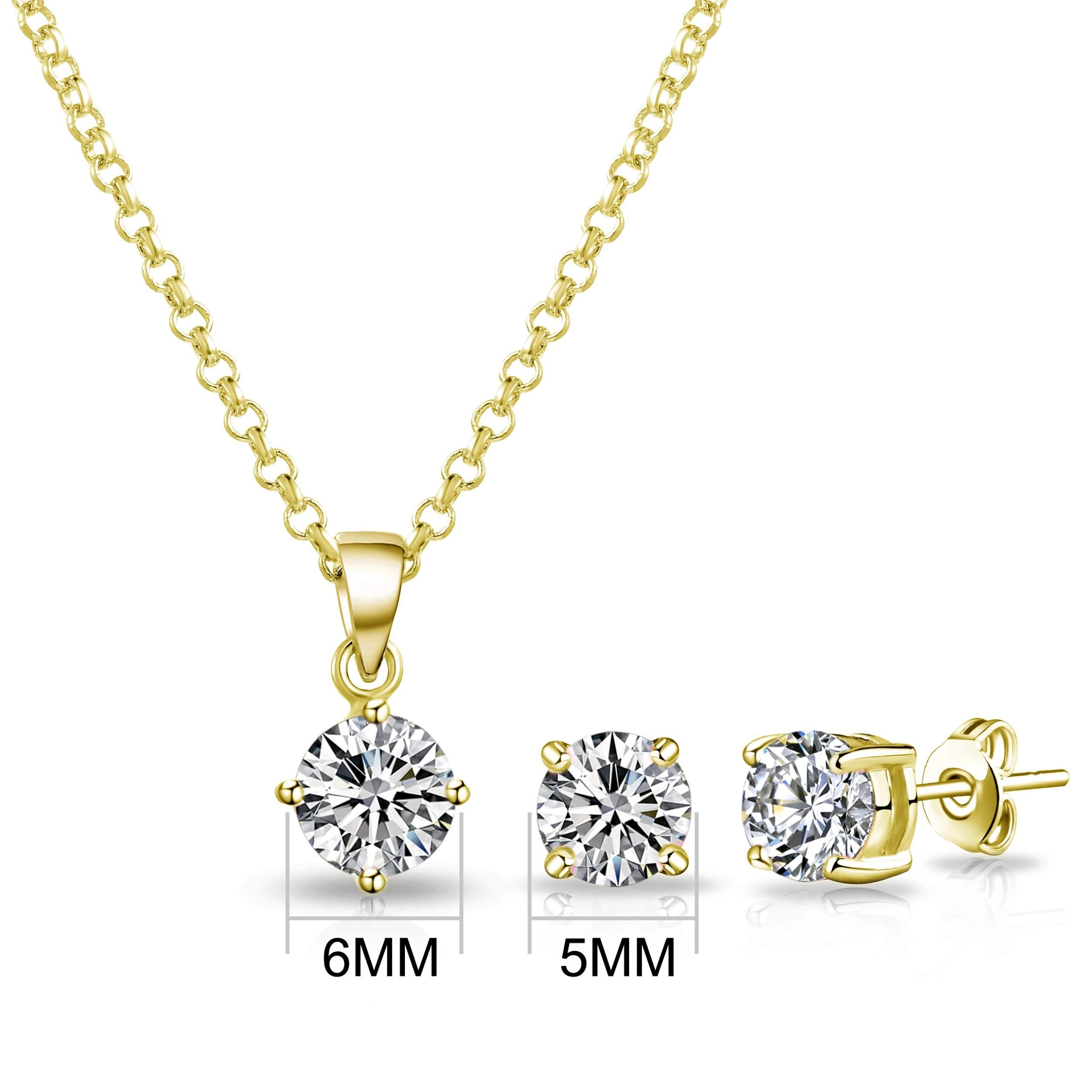 Gold Plated Infinity Friendship Set with Zirconia Crystals - Gift for Her