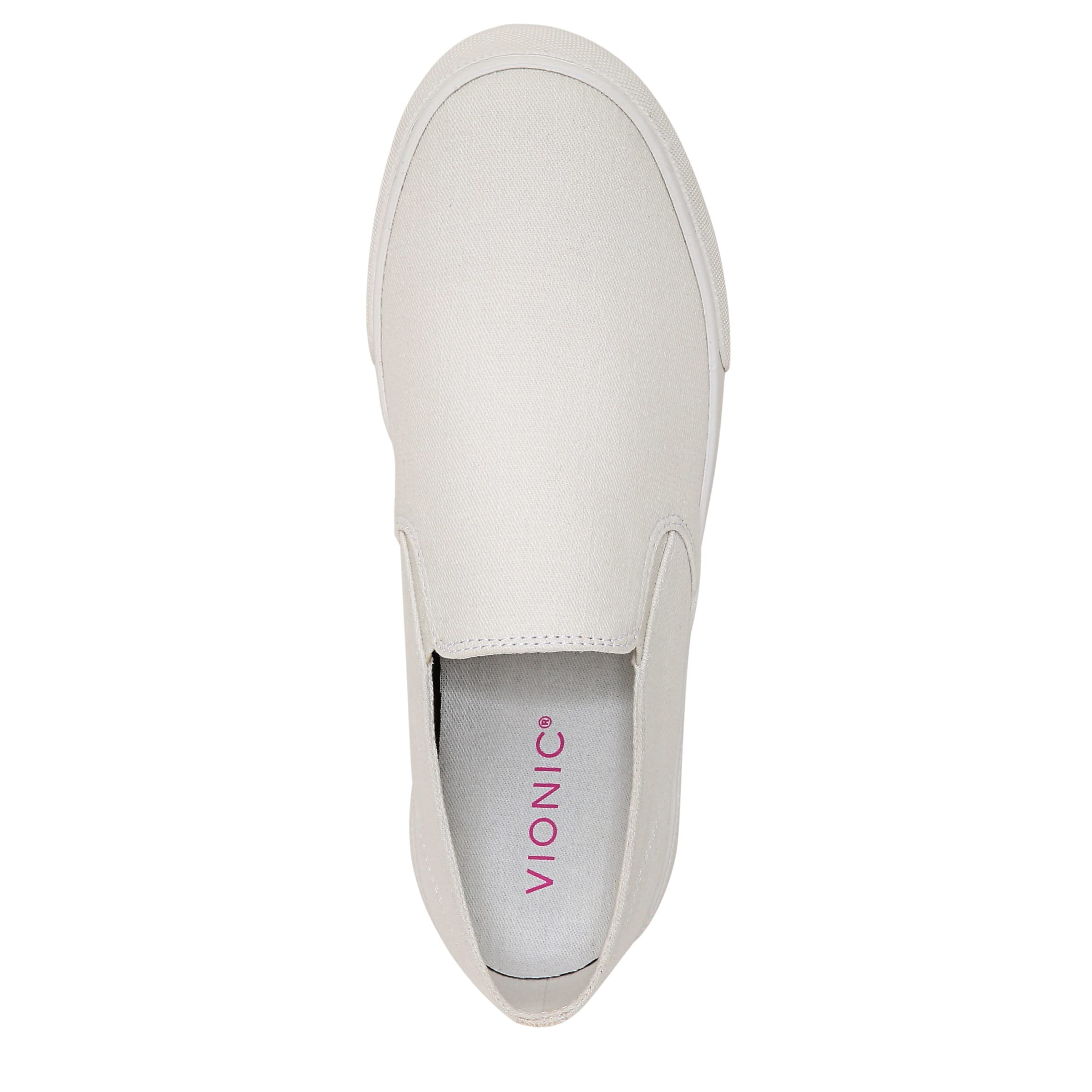 Vionic Groove Women's Slip-On Casual Comfort Shoes - Breathable Canvas Loafers for Walking, Travel & Everyday Wear | Arch Support & Cushioned Footbed