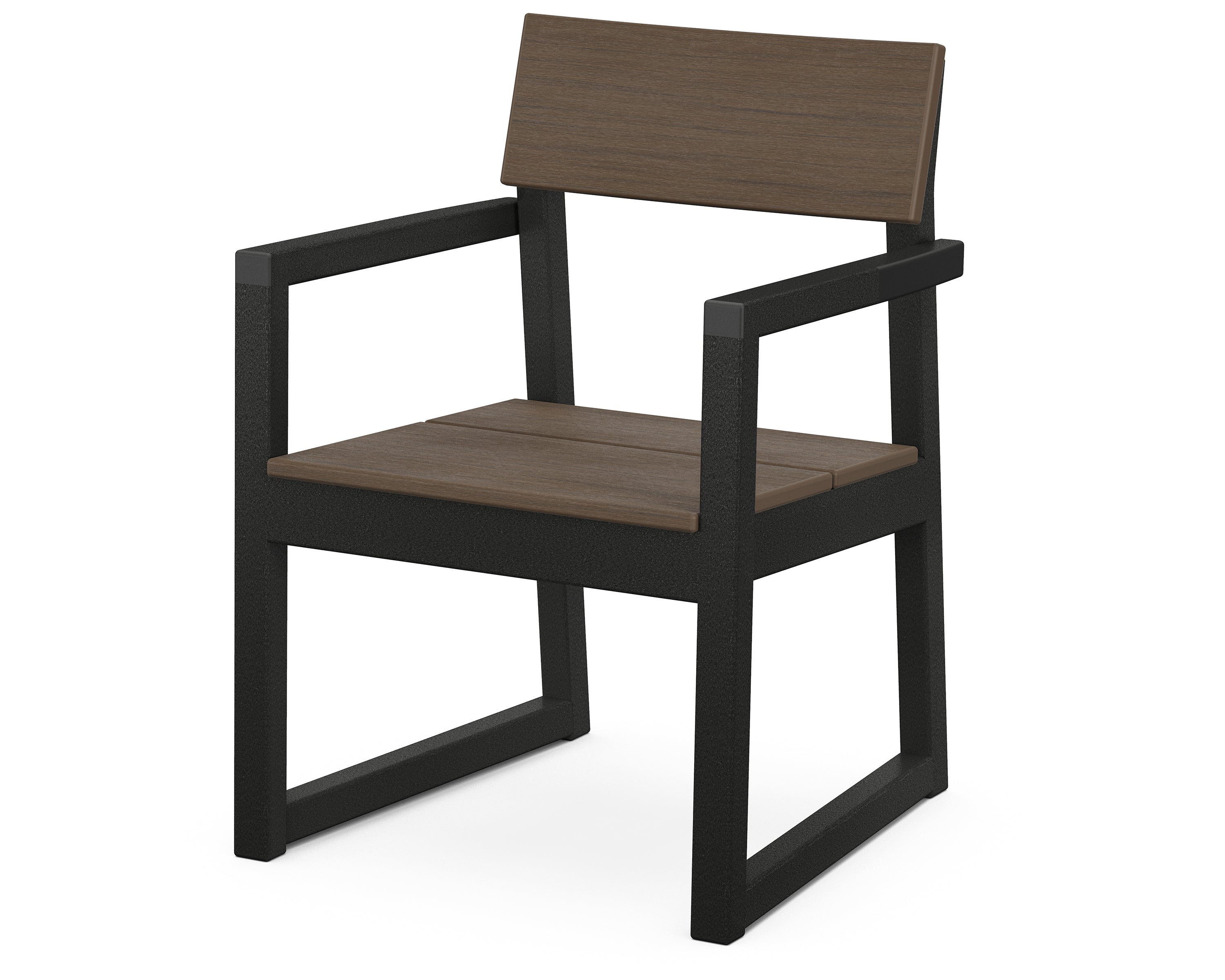 POLYWOOD EDGE Dining Arm Chair – Weather-Resistant Outdoor & Indoor Dining Chair for Patio, Deck, or Kitchen – Durable & Comfortable Seating Solution