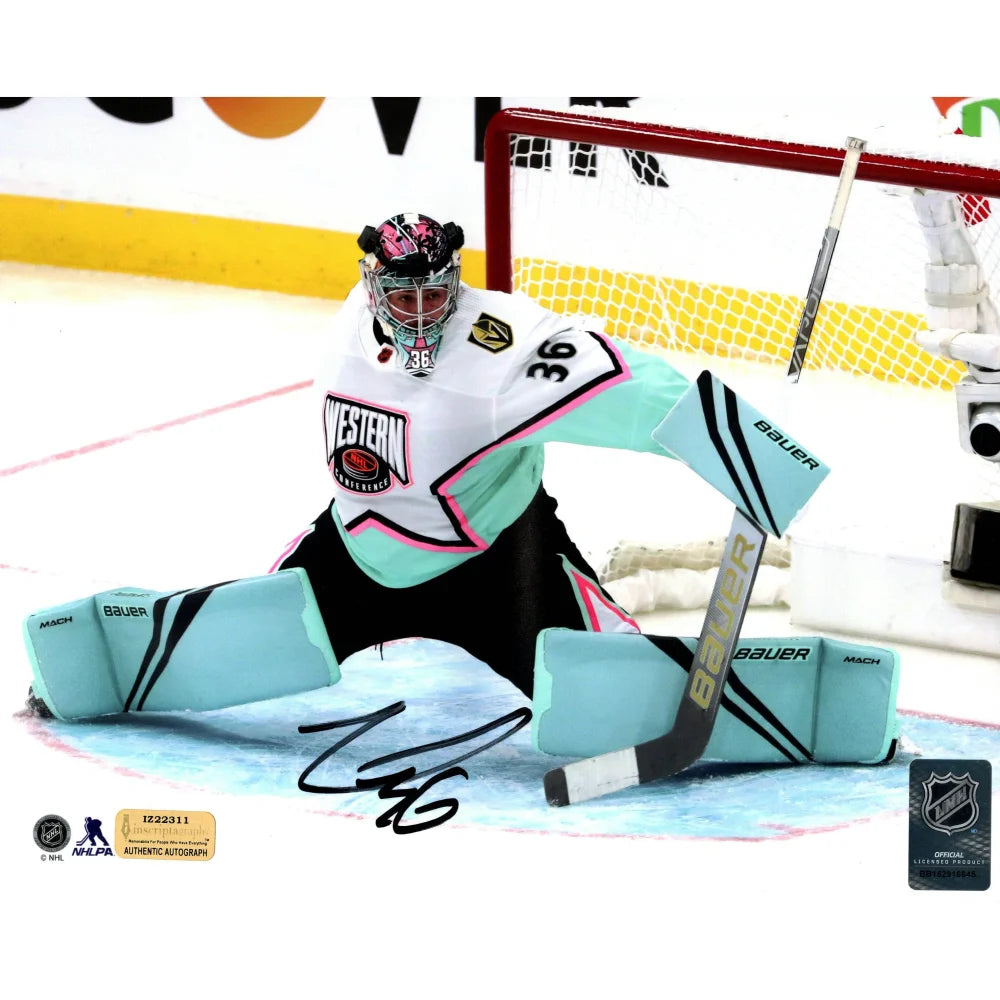 Logan Thompson Autographed Vegas Golden Knights 8x10 Photo with COA - 2023 NHL All Star Memorabilia - Perfect for Hockey Fans, Sports Collectors, and Man Cave Decor