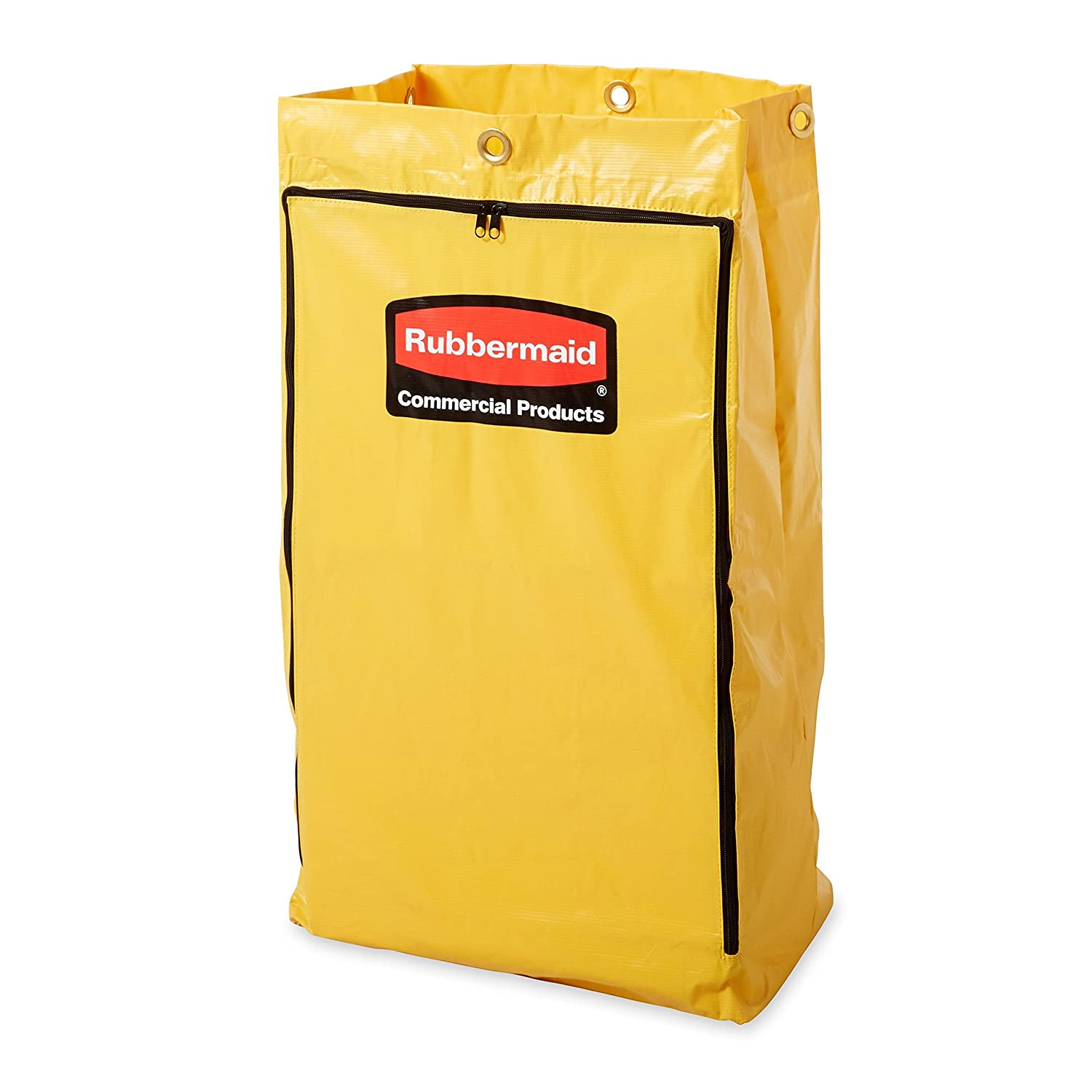 Rubbermaid Janitor Cart Replacement Vinyl Bag - Heavy Duty Zippered Utility Pouch, Yellow (1-Pack) - Ideal for Cleaning Carts, Mop Buckets & Commercial Cleaning Supplies Storage
