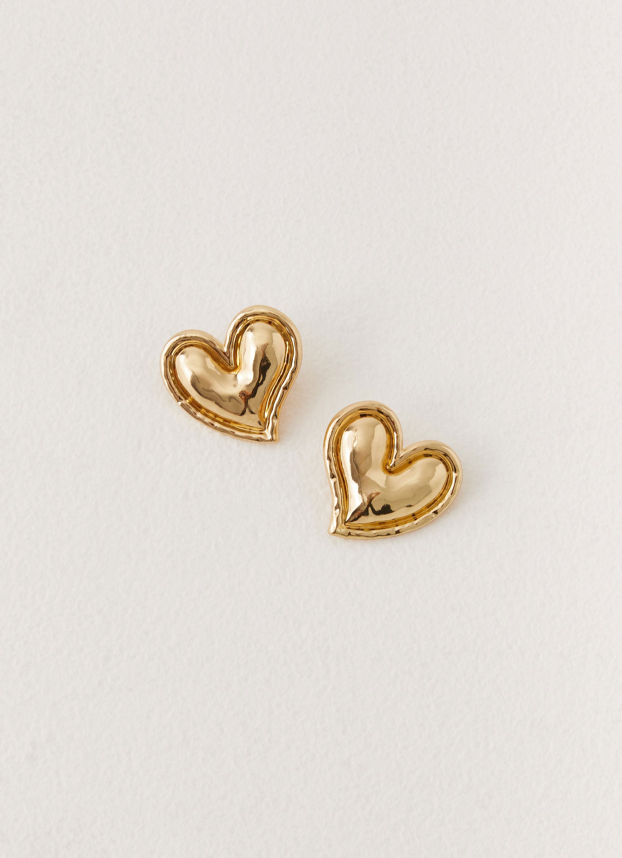 Fliss Heart Earrings - 14K Gold Plated Dainty Stud Earrings for Women, Perfect Gift for Valentine's Day, Anniversary, Birthday | Everyday Wear, Date Night, Special Occasions