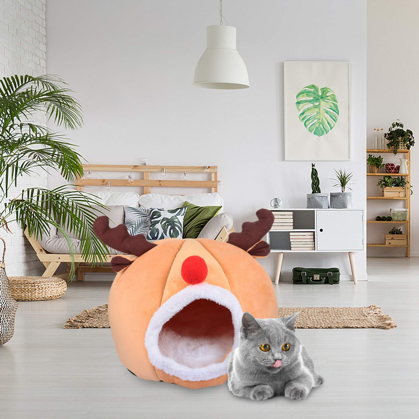 Balacoo Cat Bed - Soft & Warm Cat Couch with Activated Carbon for Aquarium, Christmas Pet House - Cozy Sleeping Tent for Cats & Puppies - Perfect for Winter Warmth, Indoor Lounging & Pet Safety