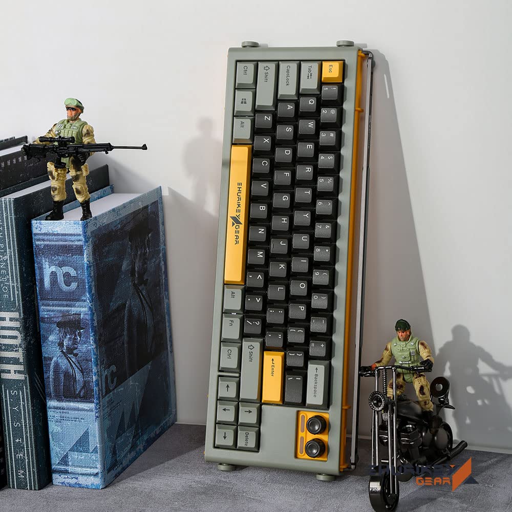 Shurikey 65% Compact Mechanical Gaming Keyboard - Varmilo EC V2 Rose Switches, White LED Backlit, Wireless Bluetooth for Windows/Mac/Android (Hanzo 001) | Perfect for Esports, Coding & Office Work
