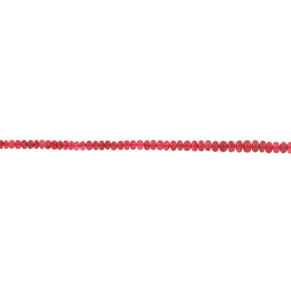 14K Gold Faceted Rubellite Bead Necklace - 2 Strand Estate Jewelry for Women, Elegant Gift for Anniversary & Special Occasions