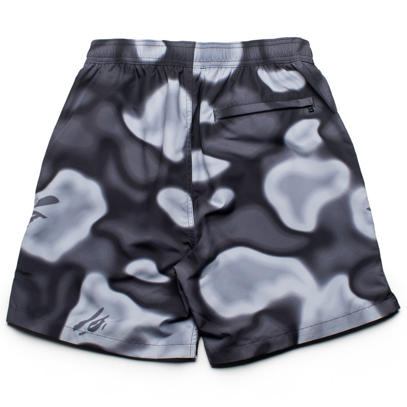 BAPE Liquid Camo One Point Beach Shorts for Men - Black | Quick-Dry Swim Trunks for Pool, Beach & Summer Vacations