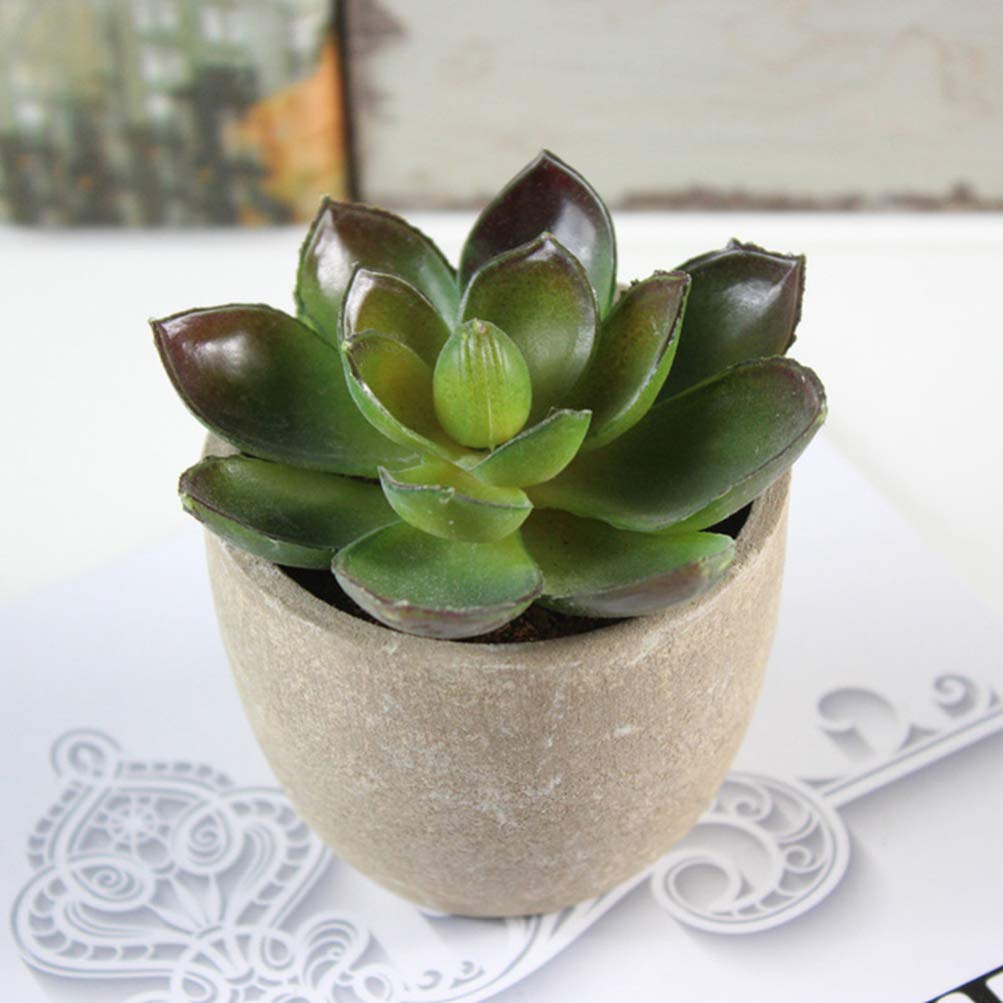 LIOOBO 3-Pack Artificial Succulent Plants in Pots - Realistic Fake Succulents for Home Decor, Office Desk, Wedding Centerpieces & Party Decorations