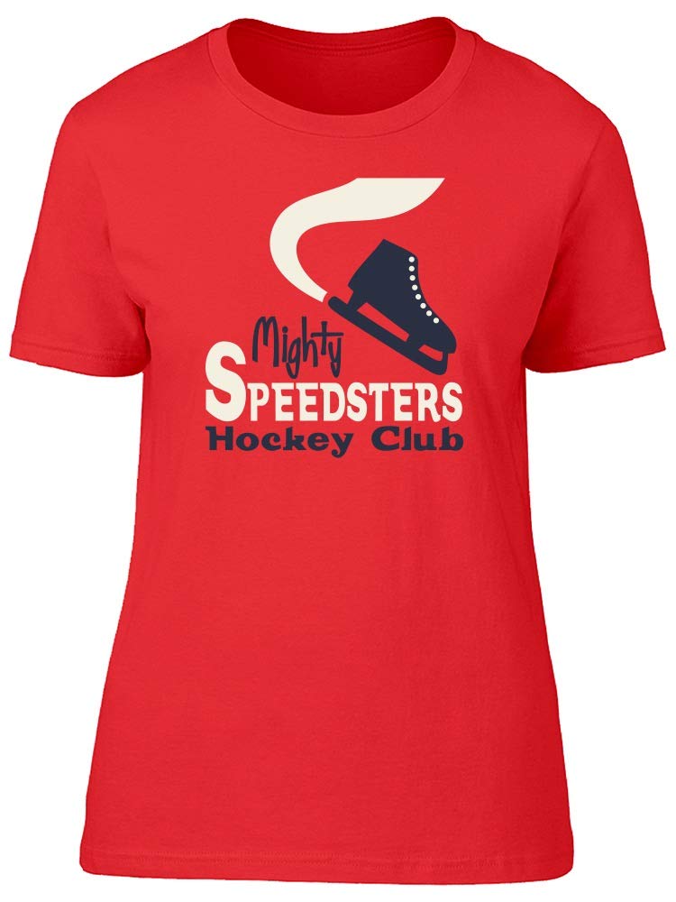 Smartprints Mighty Speedsters Hockey Club T-Shirt for Women - Comfortable & Stylish Hockey Team Apparel for Games, Practice & Fan Support