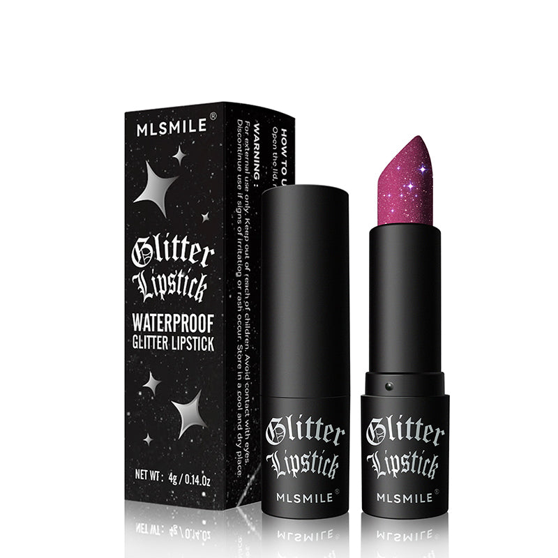 MLSMILE Glitter Shine Lipstick - Long Lasting Moisturizing Lipstick with High Pigment, Vegan & Cruelty Free - Perfect for Parties, Date Night & Special Occasions