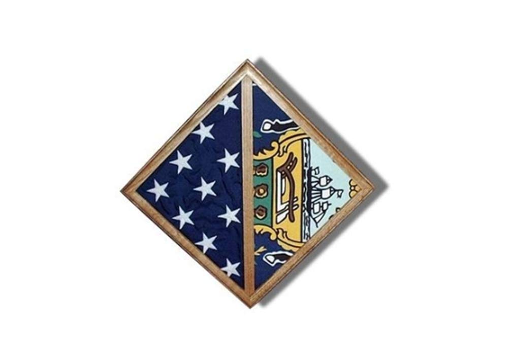 2 Pack American Flag Display Case - Wall Mounted Shadow Box for US Flags, Military & Sports Memorabilia - Perfect for Home, Office & Patriotic Decor