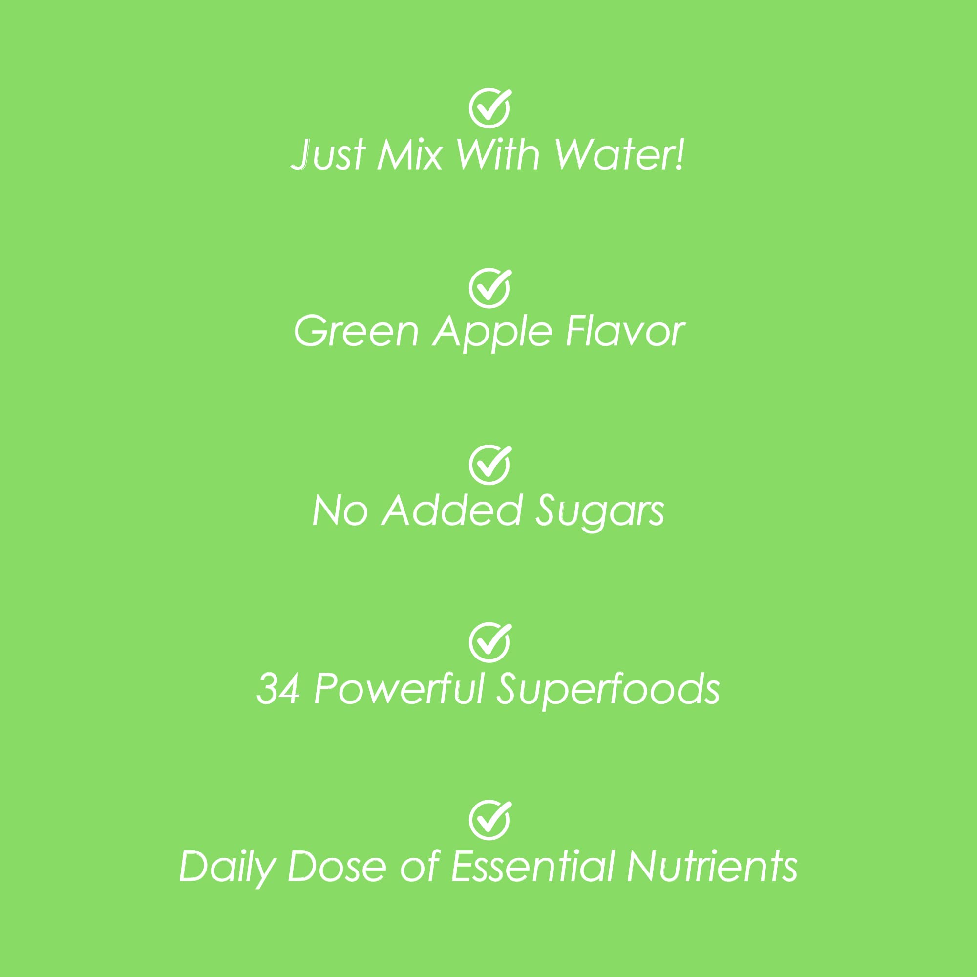 SkinnyFit Skinny Greens Superfood Powder - Green Apple Flavor with Spirulina & Chlorella | 30 Servings for Natural Energy & Focus | Perfect for Smoothies, Weight Management & Daily Detox