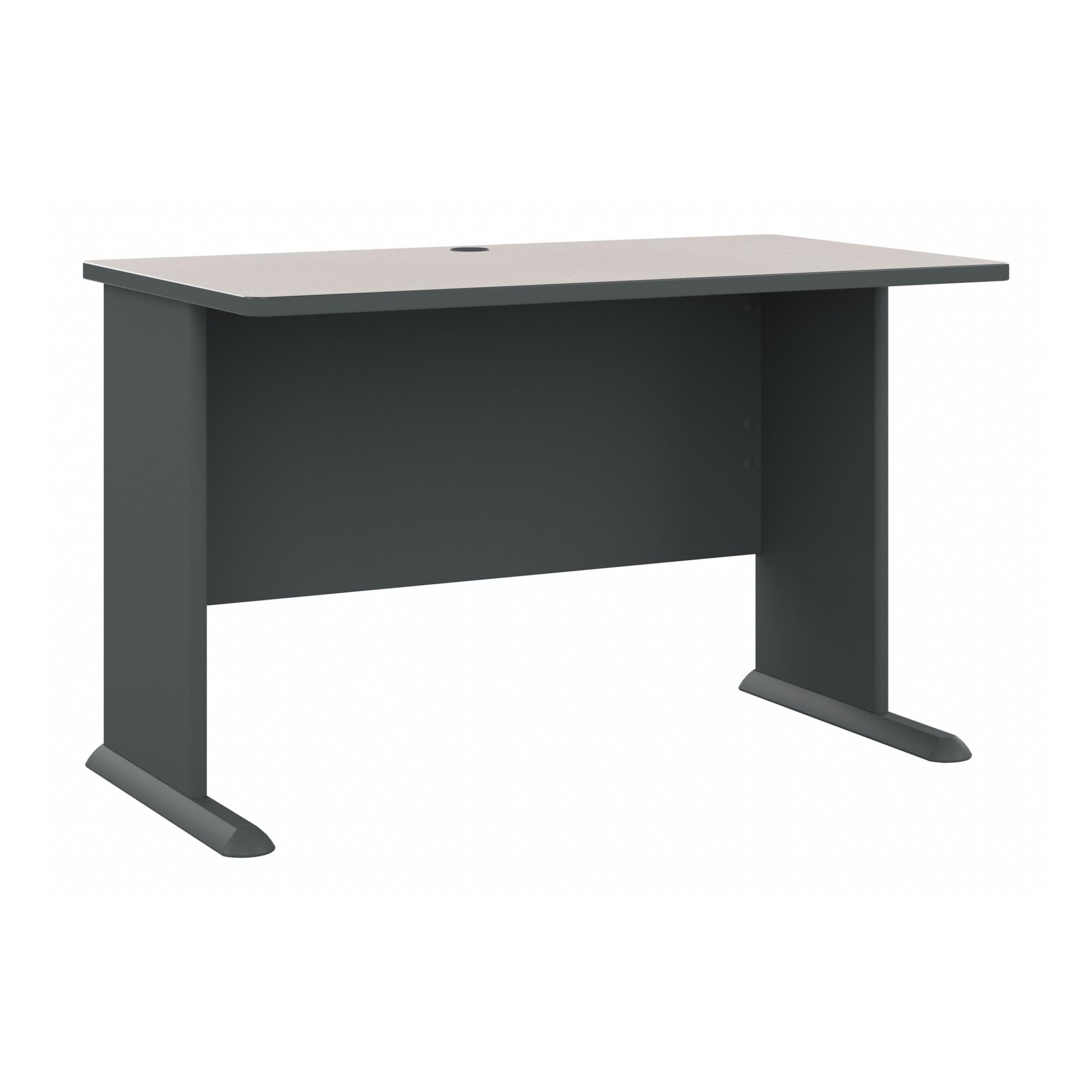 Bush Business Furniture Series A 48W White Spectrum & Slate Computer Desk | Compact Office Table for Home & Professional Workspaces | Perfect for Remote Work, Study & Small Office Setups