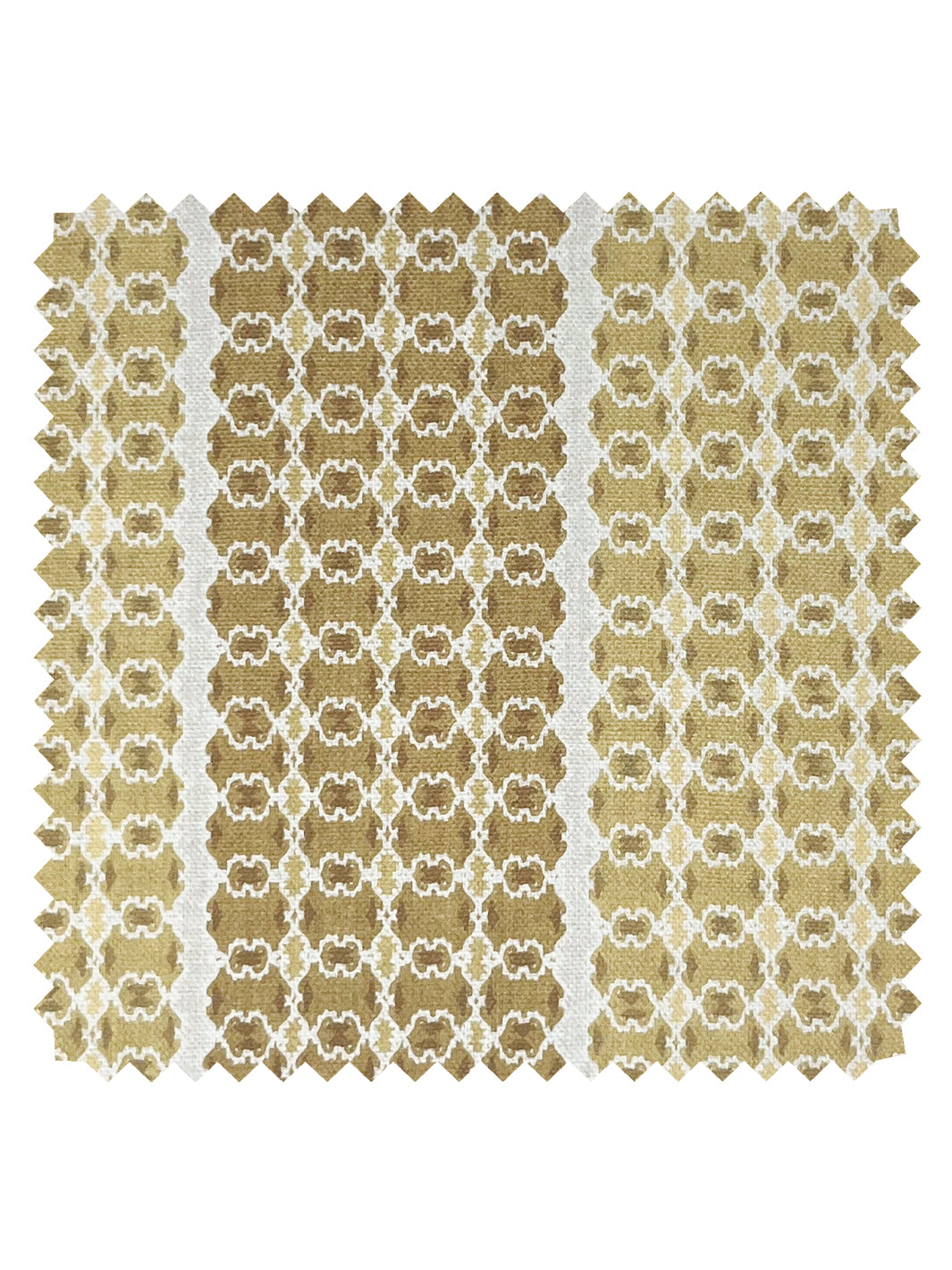 Nathan Turner Premium 'Medallion Stripe' Linen Fabric in Gold - Perfect for Upholstery, Curtains & Home Decor Projects