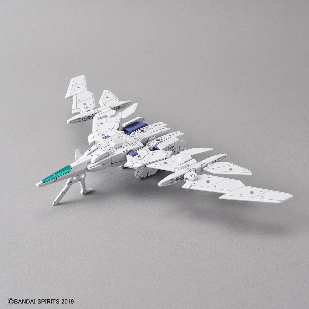 Bandai 30 Minutes Missions 1/144 EV 01 Extended Armament Vehicle Air Fighter White Ver Model Kit - Easy Build Mecha Model for Collectors & Hobbyists - Perfect for Display & Customization