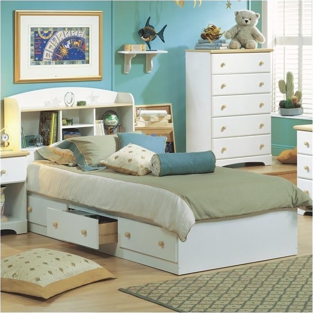 Rosebery Full Size Kids Platform Bed with 3 Drawers & Wood Slats - No Box Spring Needed for Cozy Bedrooms