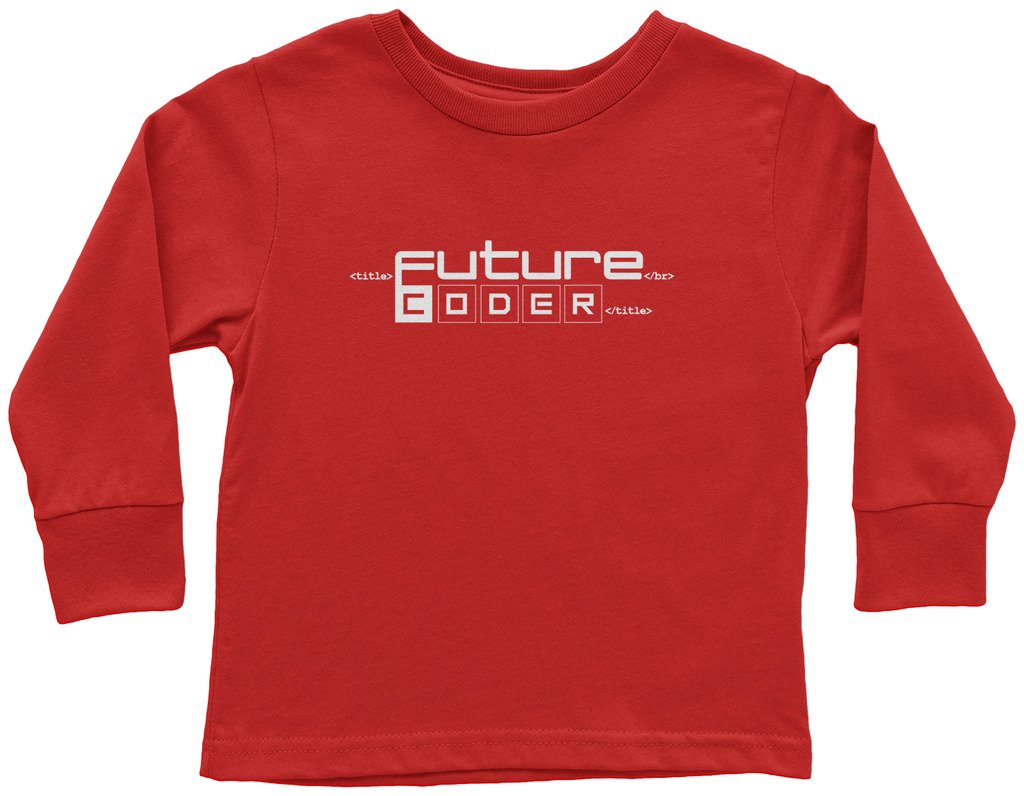 Threadrock Future Coder Long Sleeve T-Shirt for Toddler Boys | Coding & STEM Inspired Kids Apparel | Perfect for School, Playdates & Tech Events