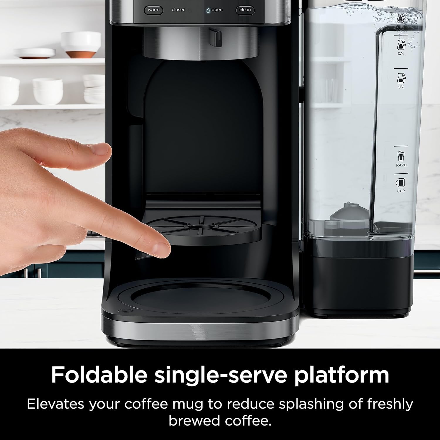 Ninja CFP101 DualBrew Hot & Iced Coffee Maker - Single-Serve & 12-Cup Drip Coffee Machine - Compatible with K-Cups - Black (Renewed) - Perfect for Home, Office, and Entertaining