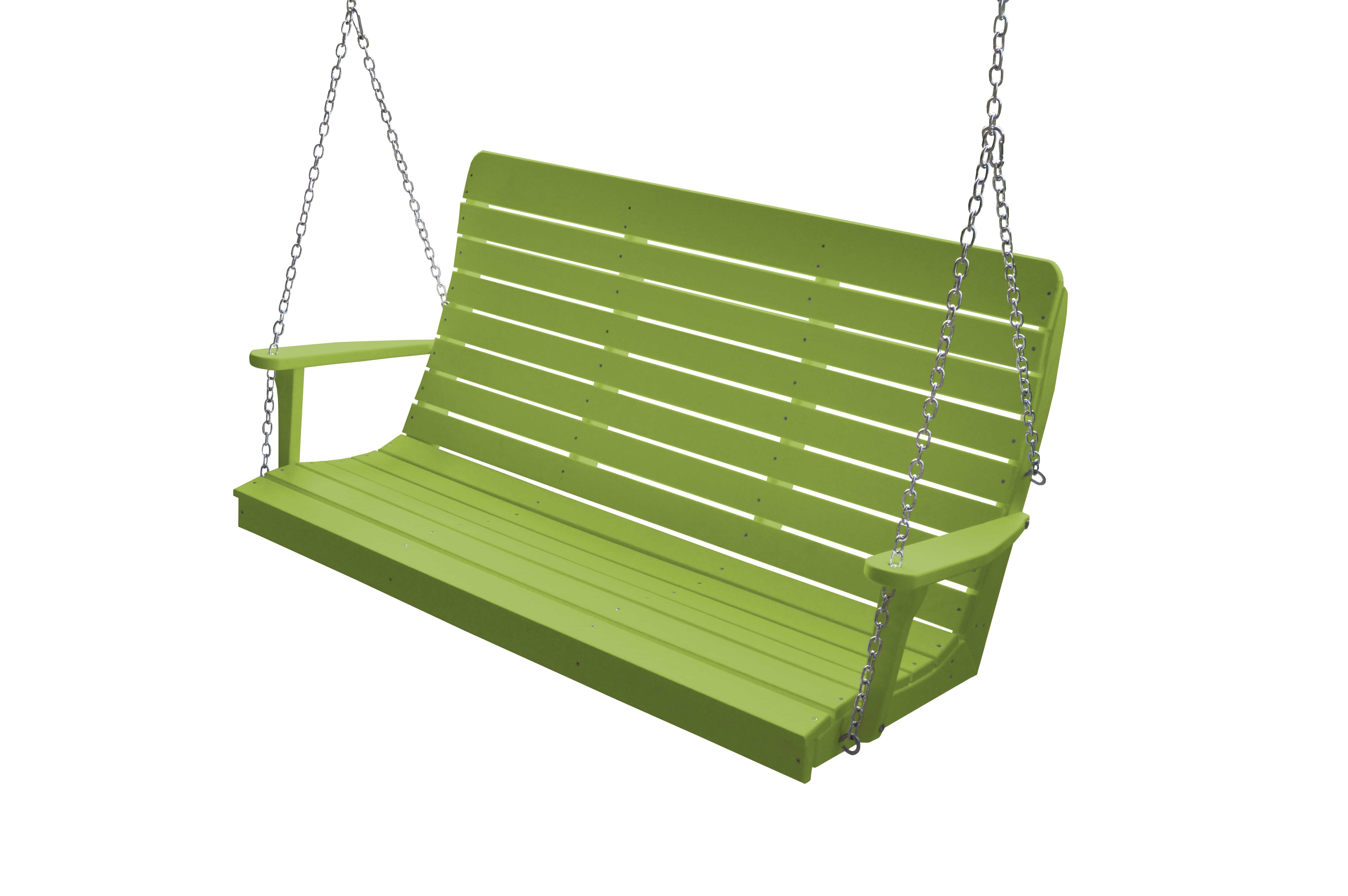 Keystone Amish Co. Salem Composite Poly Porch Swing - Durable Outdoor Hanging Bench for Garden, Patio, and Backyard Relaxation