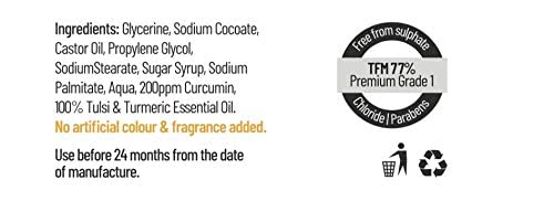 Organic Turmeric & Curcumin Handmade Soap by The Divine Foods - 200g (2 x 100g Bars) - Natural Skincare for Acne, Eczema & Glowing Skin