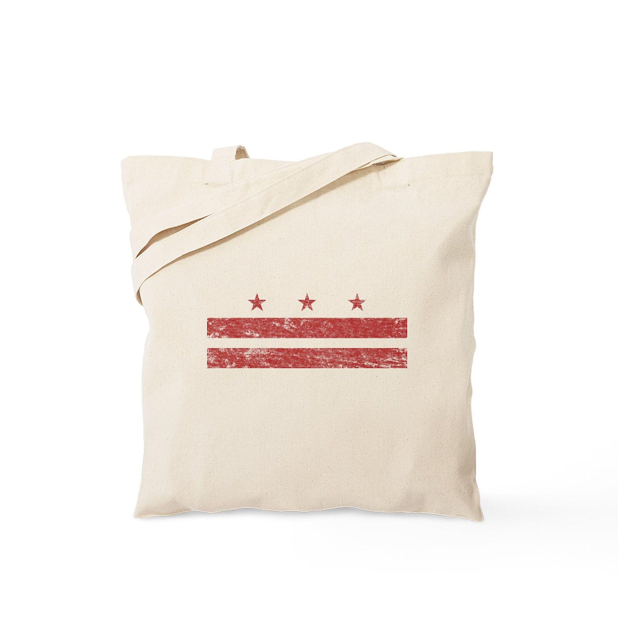 Vintage Washington DC Canvas Tote Bag - Reusable Eco-Friendly Shopping Bag for Groceries, Beach & Travel | Natural Cotton Tote with Classic DC Design