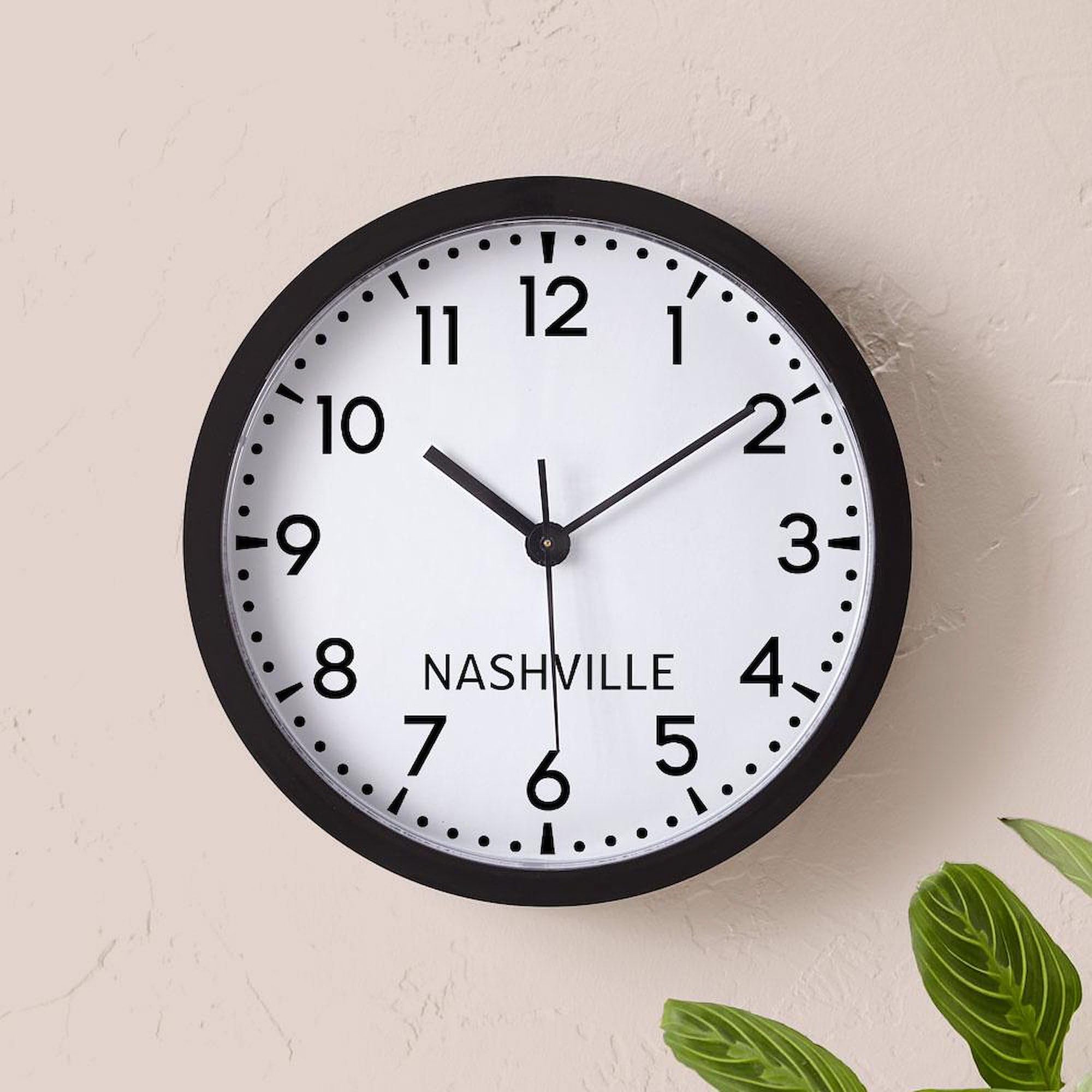 Nashville Newsroom 10-Inch Wall Clock - Decorative Clock for Living Room, Kitchen, Office & Home Decor - Perfect for Home, Office, or Gift Giving