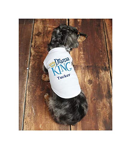 Personalized Drama King Dog Shirt for Small Dogs & Puppies - Cute Boy Dog Outfit for Special Occasions & Photo Shoots