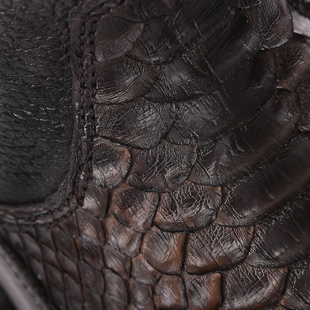 Vintage Fashion Men's Cowboy Boots - Genuine Python Skin Mid-Calf Boots for Western Style | Perfect for Rodeo, Country Music Festivals & Casual Wear