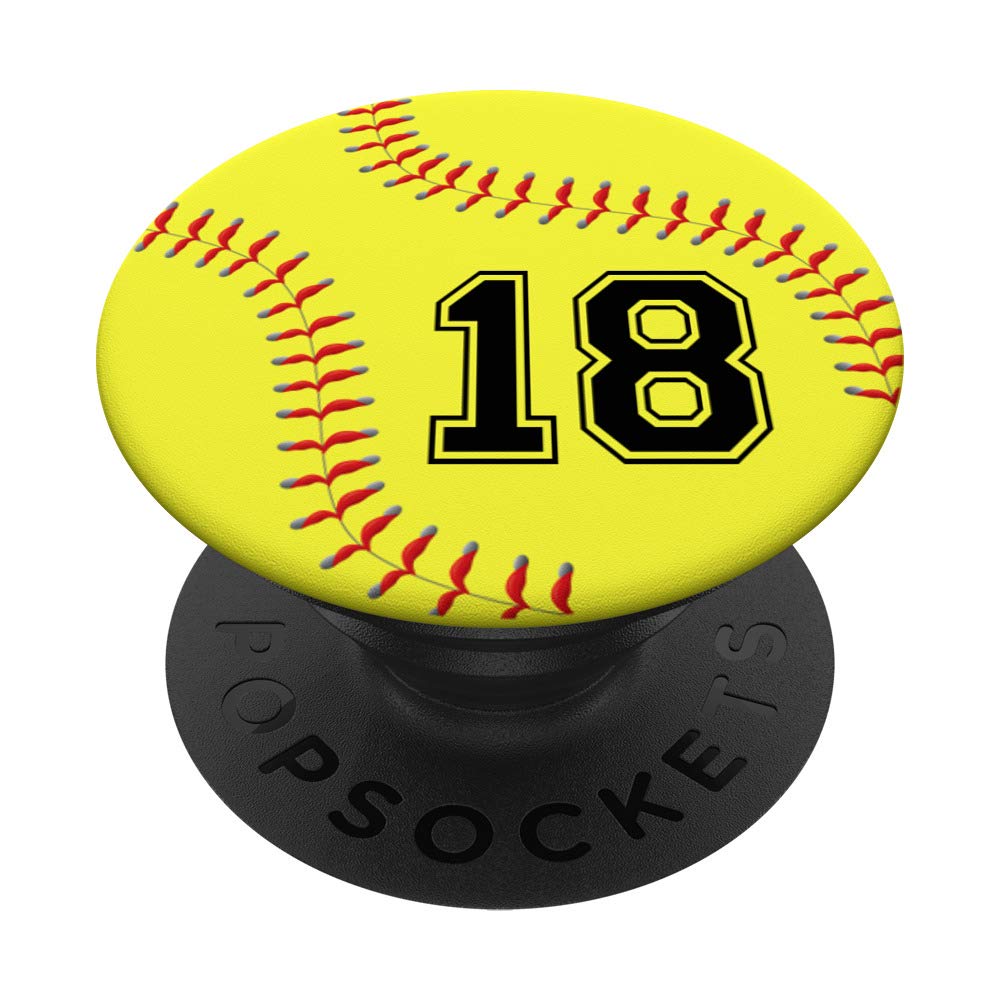 Softball Player Jersey No. 18 Phone Grips - Durable & Stylish Accessory for Fans, Athletes, and Everyday Use