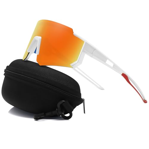 White Frame-red Mirror Lens