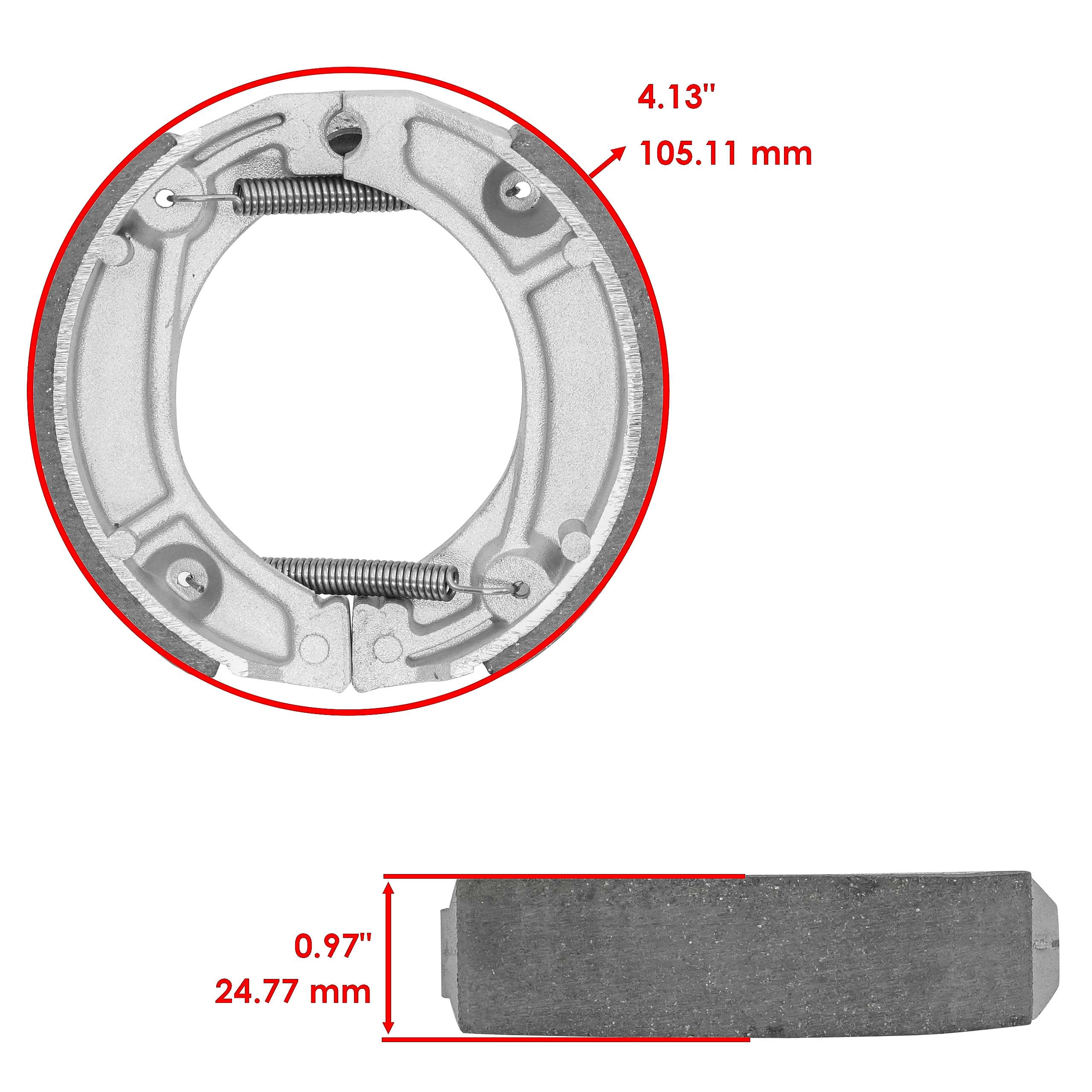 Caltric Rear Brake Shoes Replacement for Honda XR200R XR-200R XR 200R 2002 - High Performance Braking for Off-Road Motorcycles & Trail Riding Adventures
