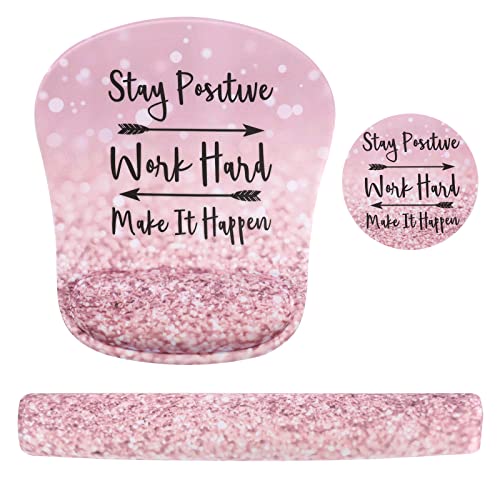 Pink Stay Positive Quote