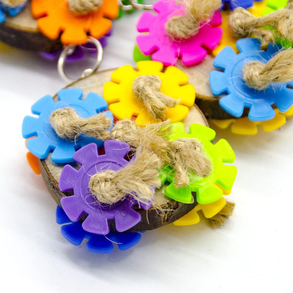 Colorful Parrot Chewing Toy - Hanging Bird Toy for Parrots, Macaws & Cockatoos - Durable & Safe Bird Chewing Supplies - Perfect for Cage Enrichment & Playtime