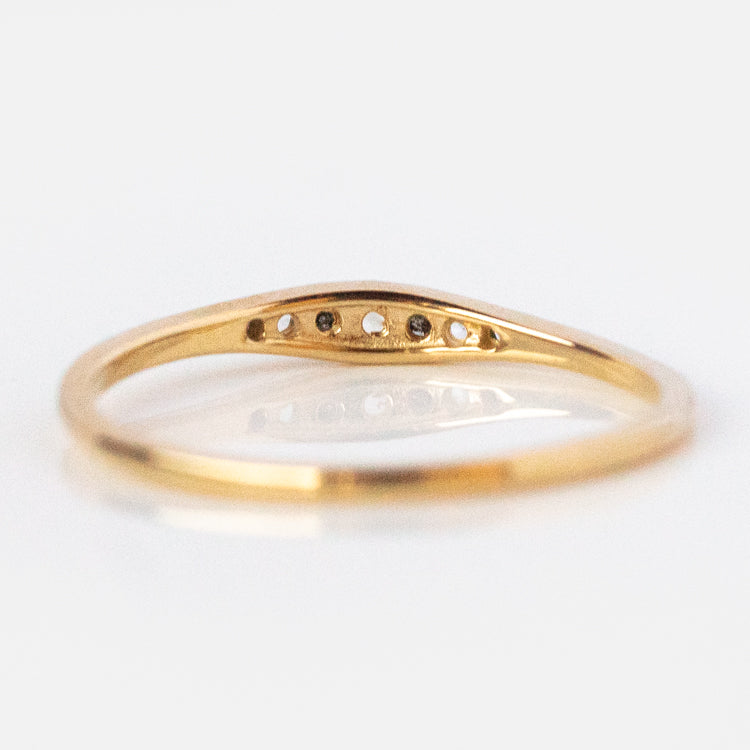 Solid Gold Classic Salt and Pepper Diamond Ring - Vintage Inspired Engagement & Wedding Band - Perfect for Everyday Wear & Special Occasions
