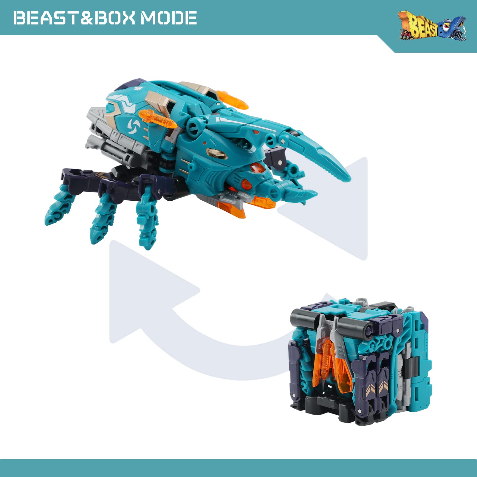 52TOYS BEASTBOX BB-40ZE Zephyr Transformable Robot Action Figure - Convertible Mecha & Cube Collectible Toy for Teens & Adults | Perfect Birthday Gift for Anime Fans & STEM Enthusiasts | Great for Display, Play & STEM Learning Activities
