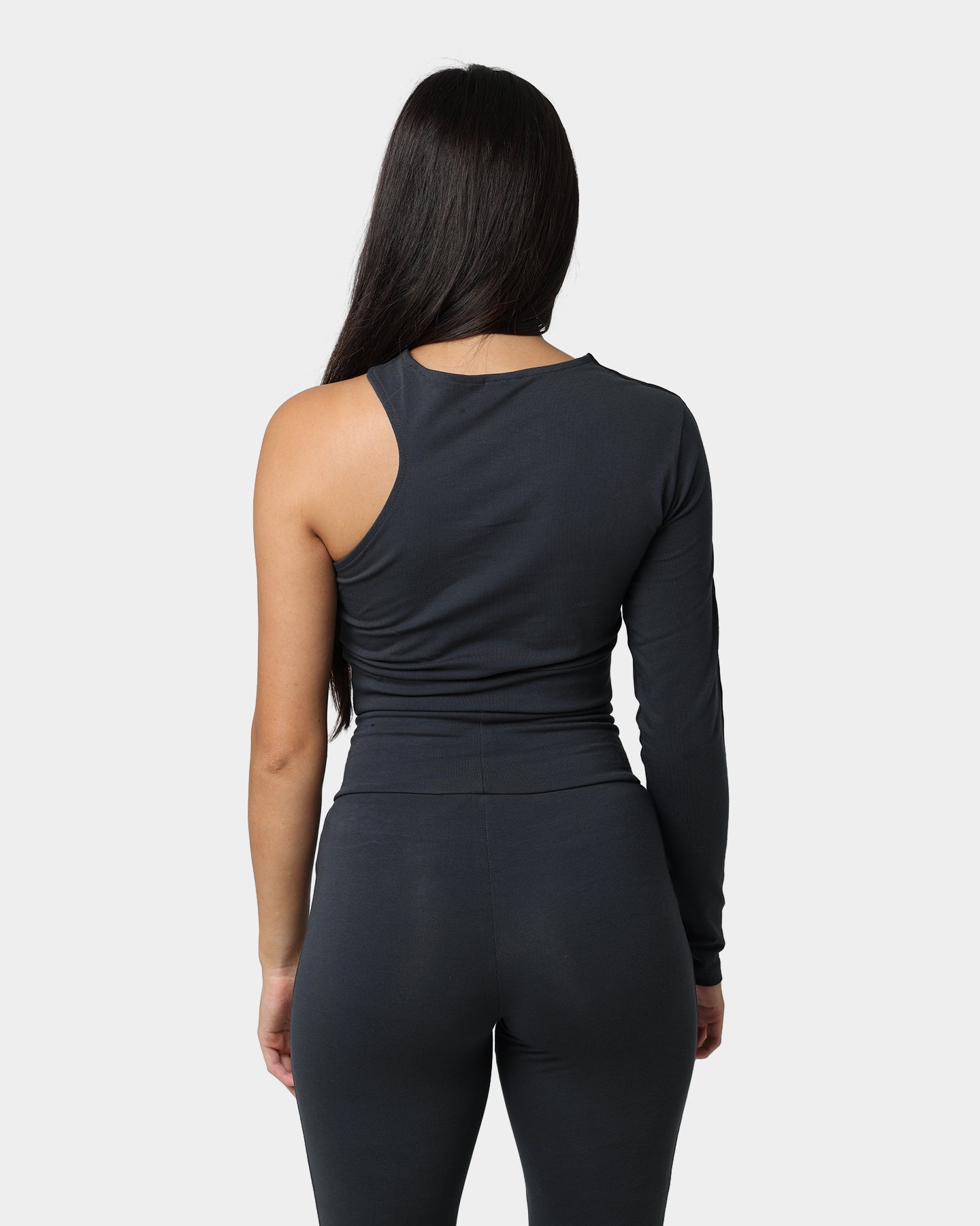 Adidas Women's Cropped Cut Out Workout Top in Carbon - Perfect for Gym, Yoga & Running