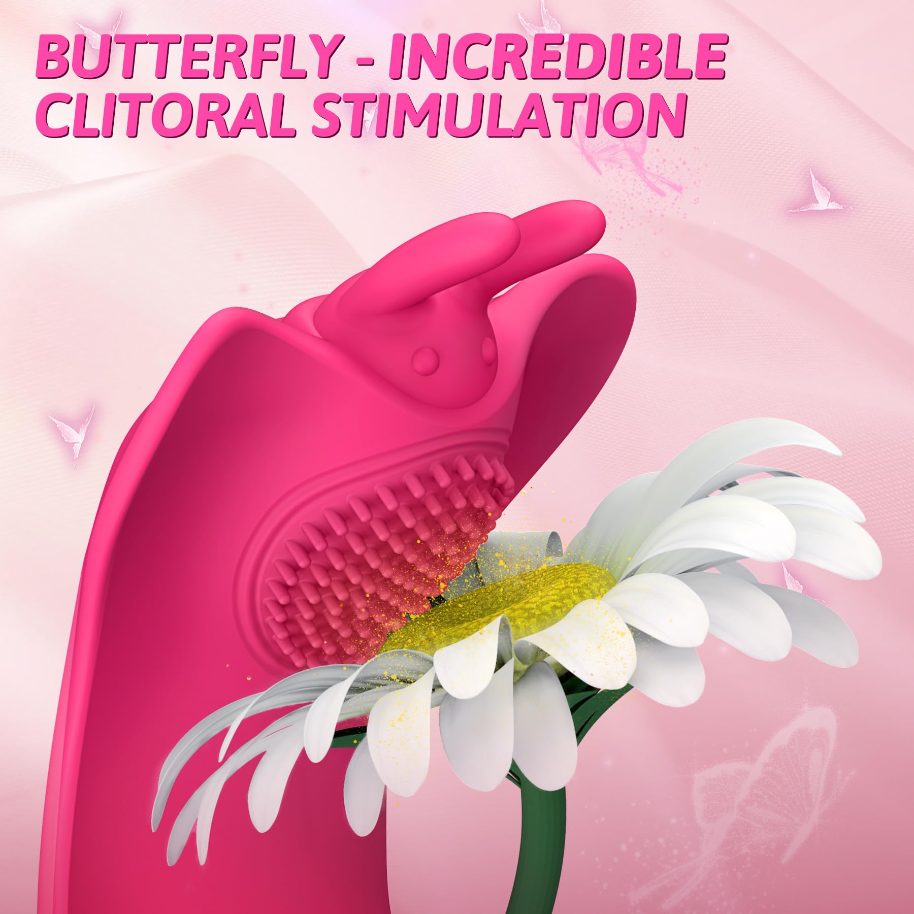 Remote Control Vibrator for Women - APP Controlled Wearable Butterfly Panty Vibrator with 9 Vibration Modes, Long Distance Couples Toy, Discreet Mini Sex Toy for Her - Perfect for Date Nights, Travel & Spicing Up Relationships