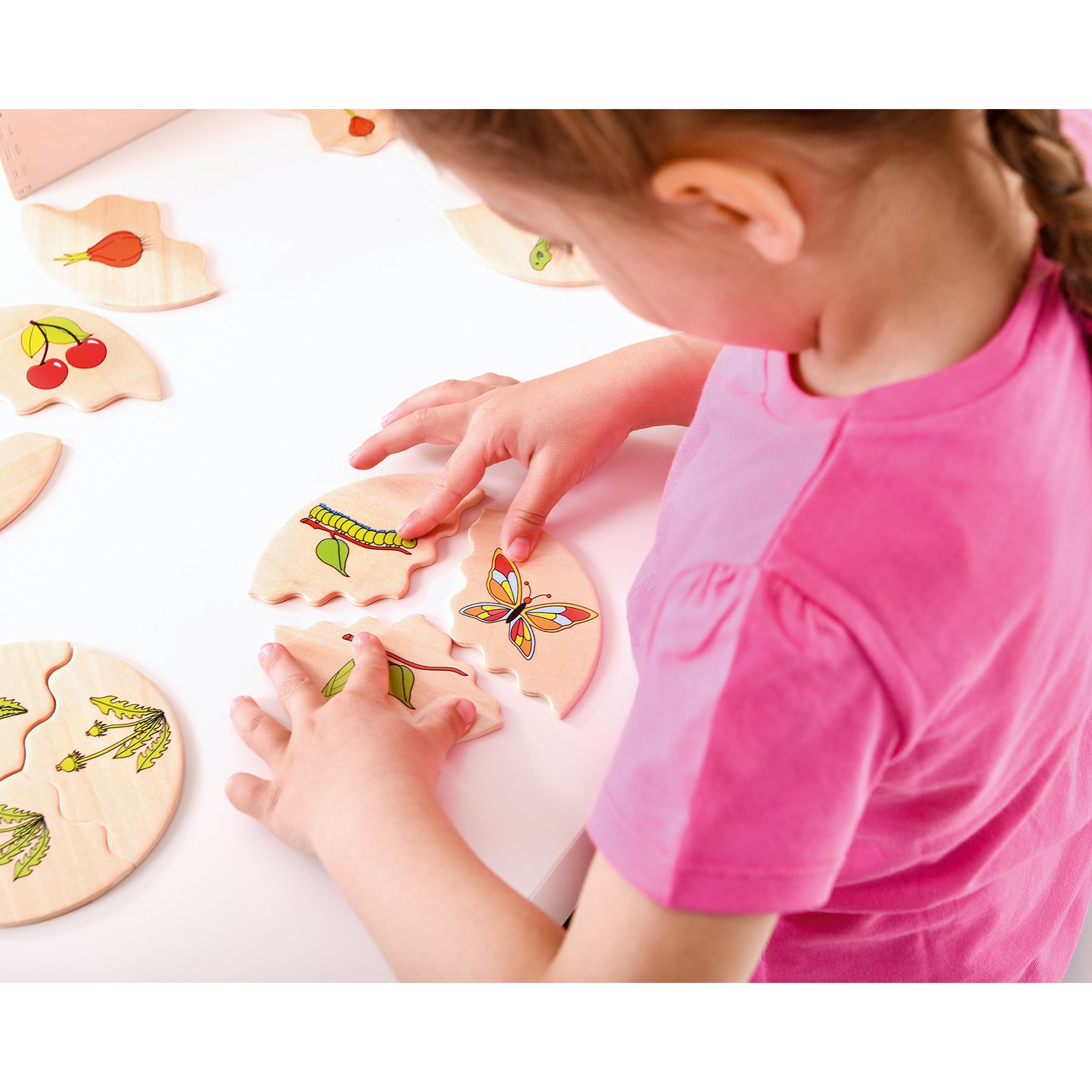 Beleduc Nawito 10 Pack Evolution Wooden Puzzles - 30 Piece Educational Toy for Kids | Perfect for Preschool Learning, Montessori Activities & Family Game Night