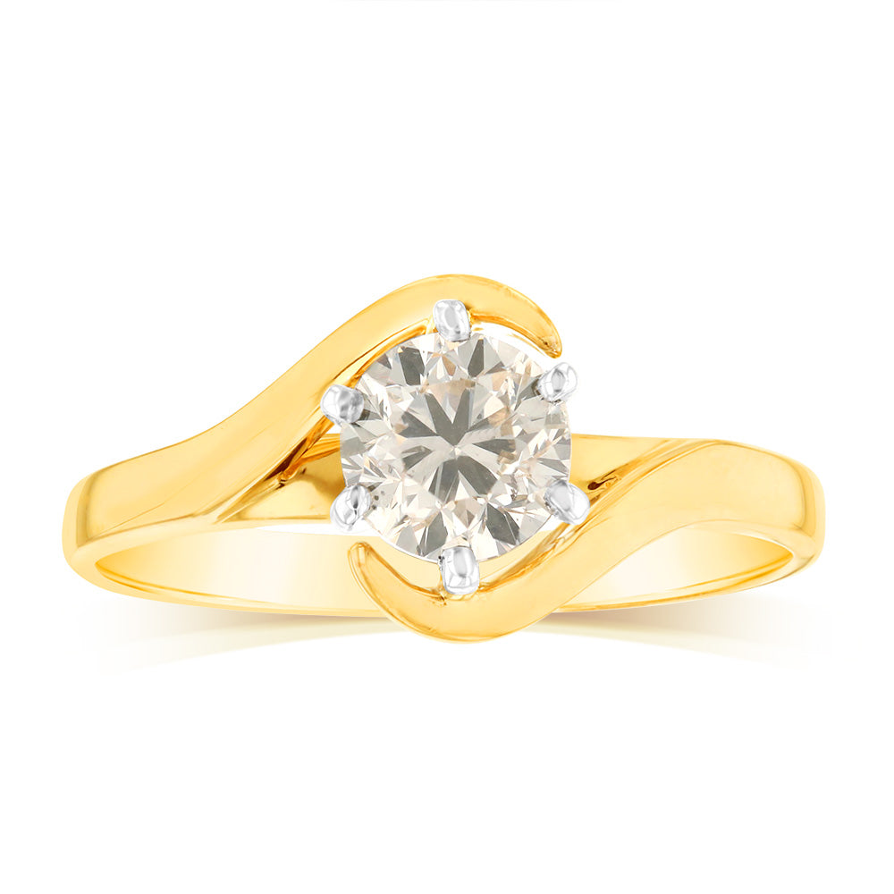 18ct Yellow Gold 1 Carat Australian Diamond Solitaire Engagement Ring - Perfect for Proposals, Anniversaries & Special Occasions