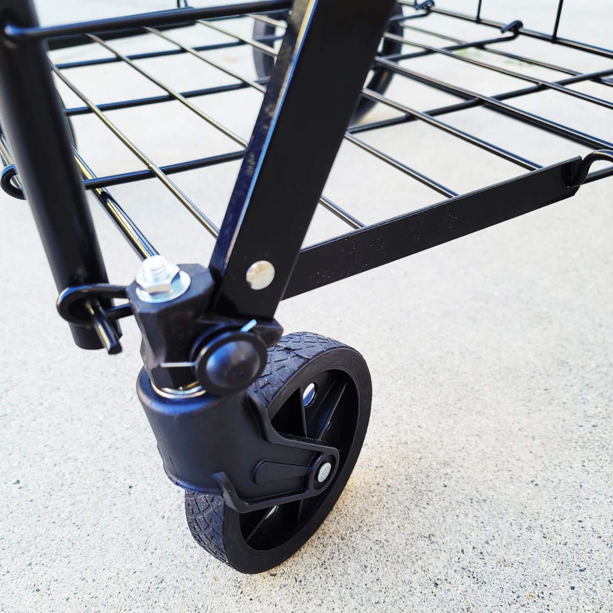 Newly Released Heavy Duty Jumbo Folding Shopping Cart with Double Basket & 360° Swivel Wheels - Perfect for Grocery Shopping, Laundry, and Outdoor Market Trips