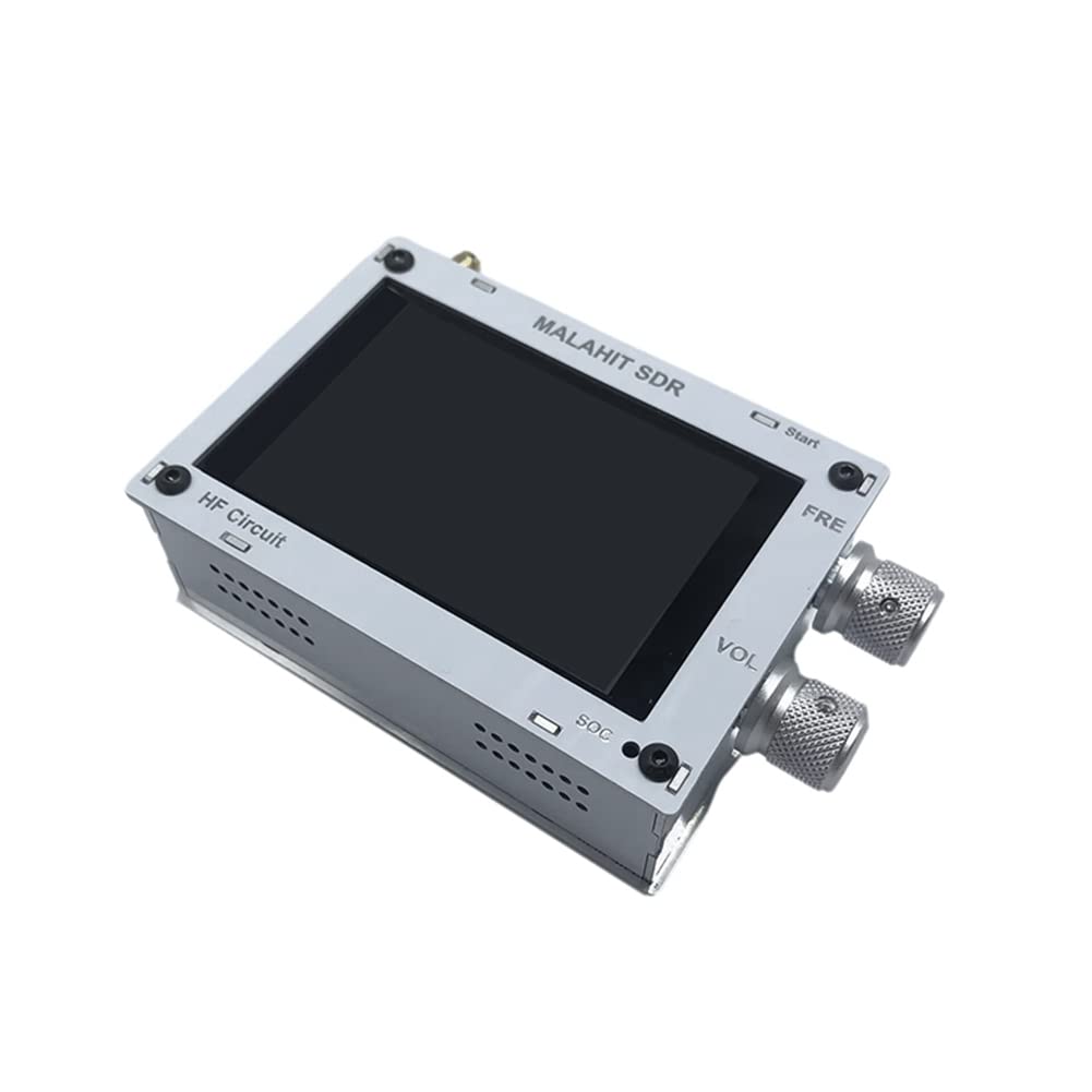 Doumneou 50K-250MHz 400M-2GHz SDR Pro Malachite Receiver - All-Band Aviation Radio with Expansion Board (White) | Ideal for Ham Radio, Aircraft Monitoring & Signal Analysis