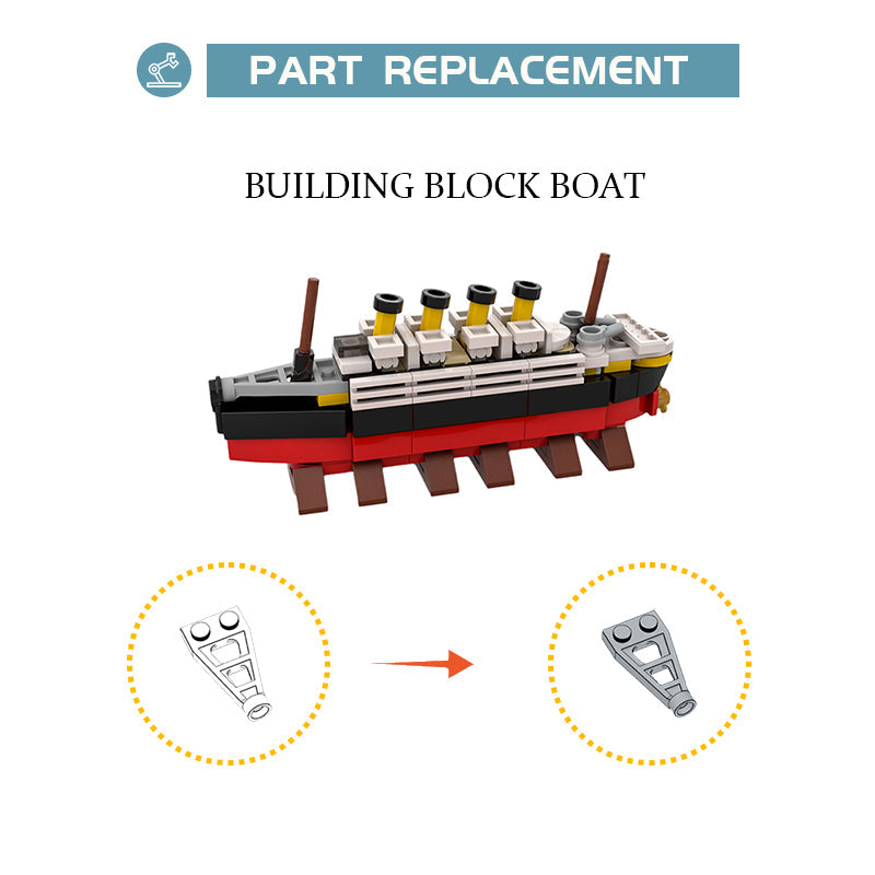 117PCS MOC 91796 Titanic Building Blocks Set - 152PCS MOC 90208 Mini Titanic Model Kit | Collectible Ship Display for Home Decor & Gift for Titanic Enthusiasts