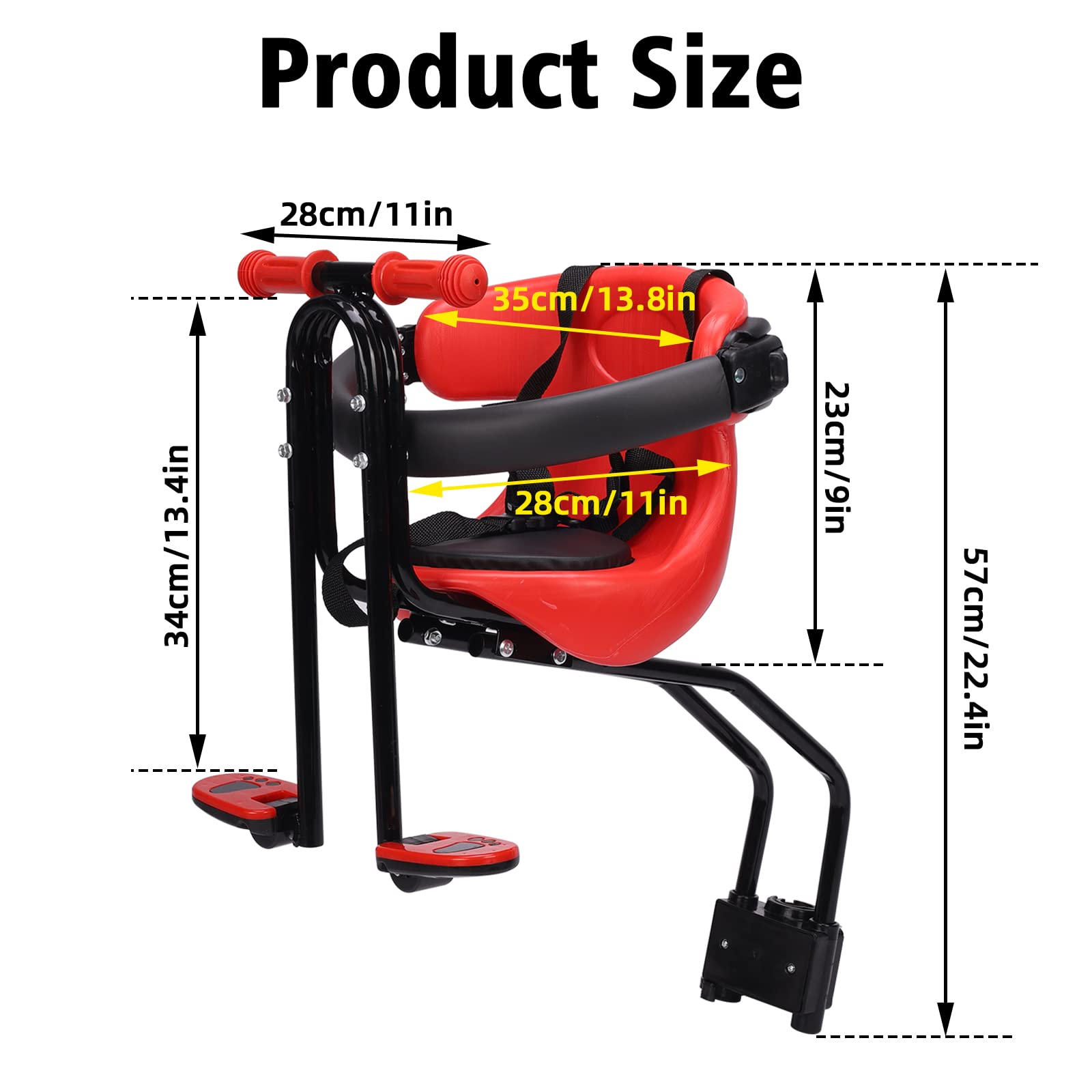 Best Front Mount Kids Bike Seat for Adults - Safe & Comfortable Child Bike Seat for Cycling, Commuting & Family Outdoor Adventures