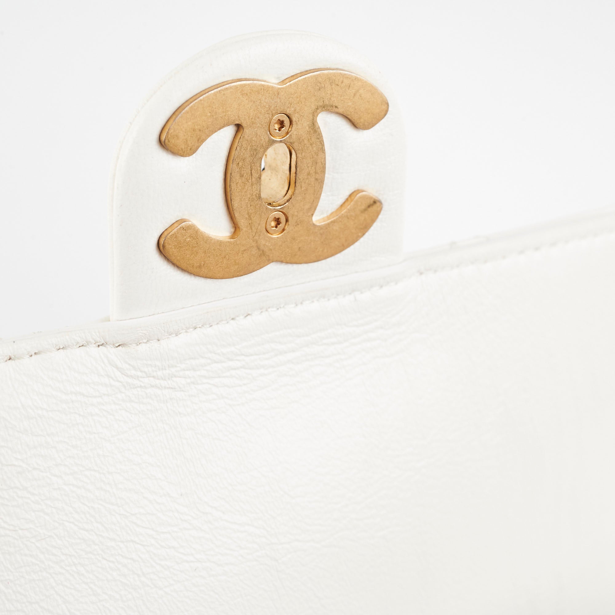 Chanel Classic Flap Bag in White Calfskin Leather - Luxury Handbag for Women, Perfect for Parties, Dates & Special Occasions