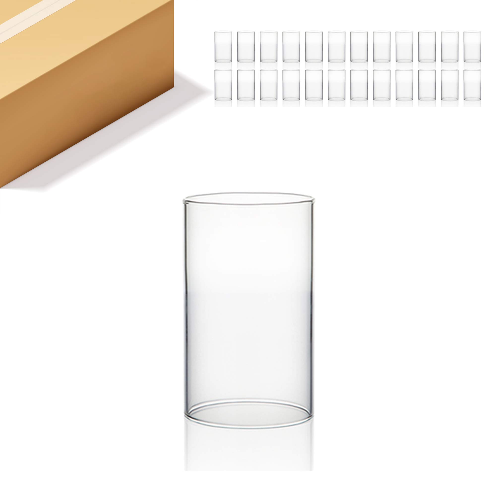WGVI Clear Glass Hurricane Candle Holder Sleeve - 3.5