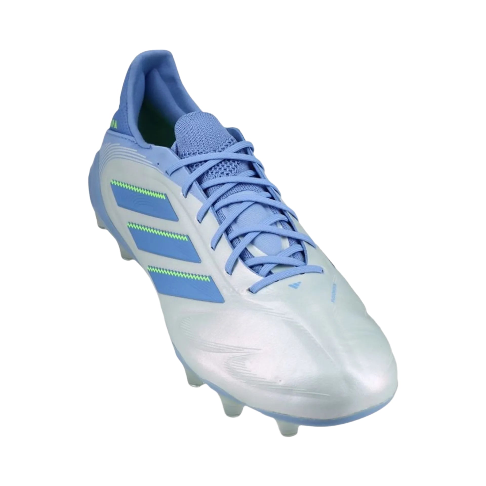 Adidas Copa Pure III Elite FG Soccer Cleats - Blue/Lucid Lemon for Men | High-Performance Football Shoes for Firm Ground | Perfect for Matches & Training